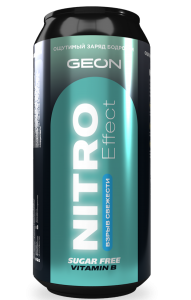 GEON Nitro Effect Безалкогольный тонизирующий газированный напиток (20шт в уп) Штучно 500 Мл